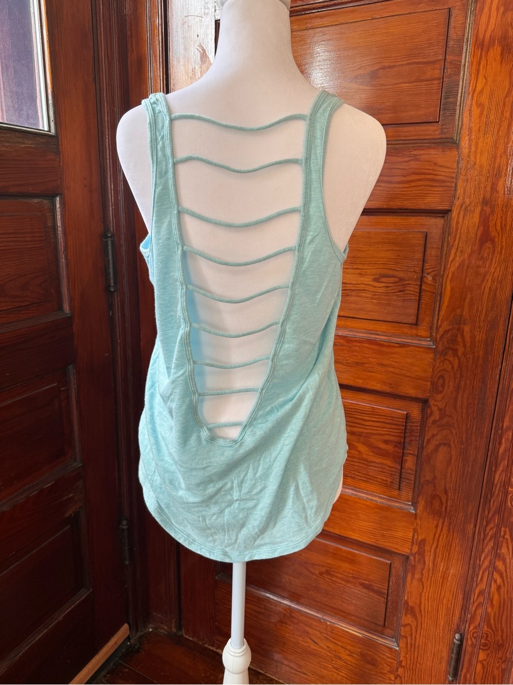 Zella Mint Aqua Ladder-Back Tank Top